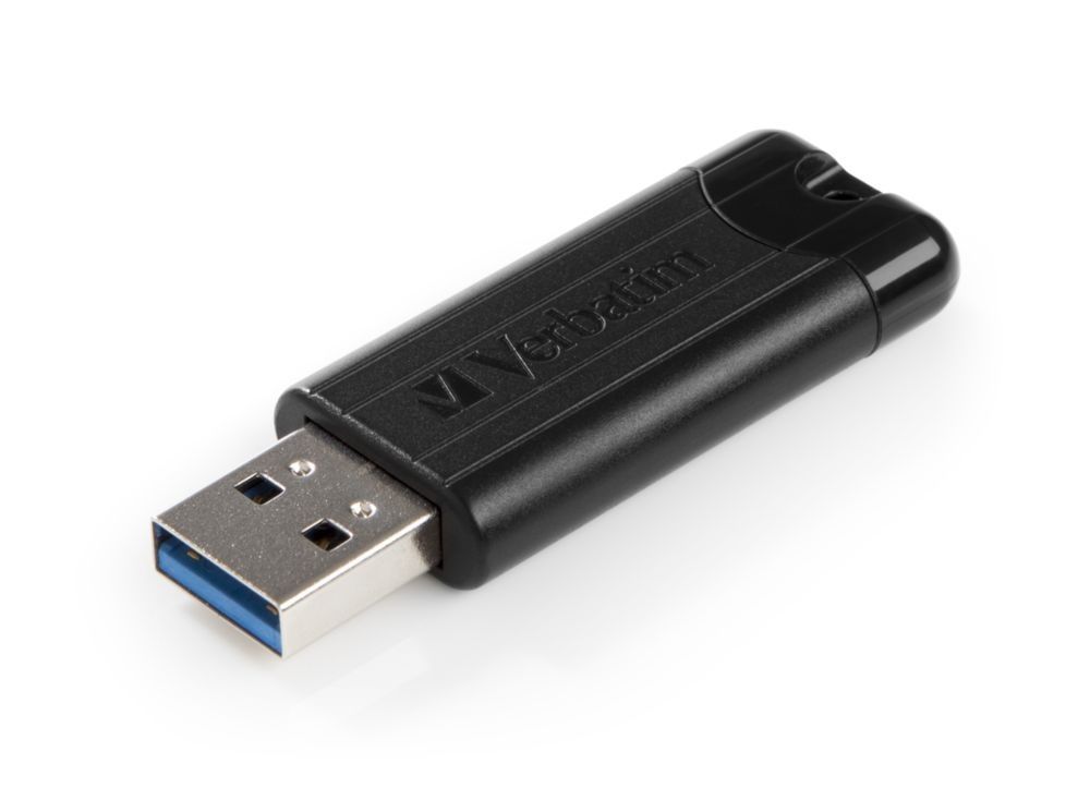USB Flash RAM Verbatim 128GB Pinstripe USB3.2 Black